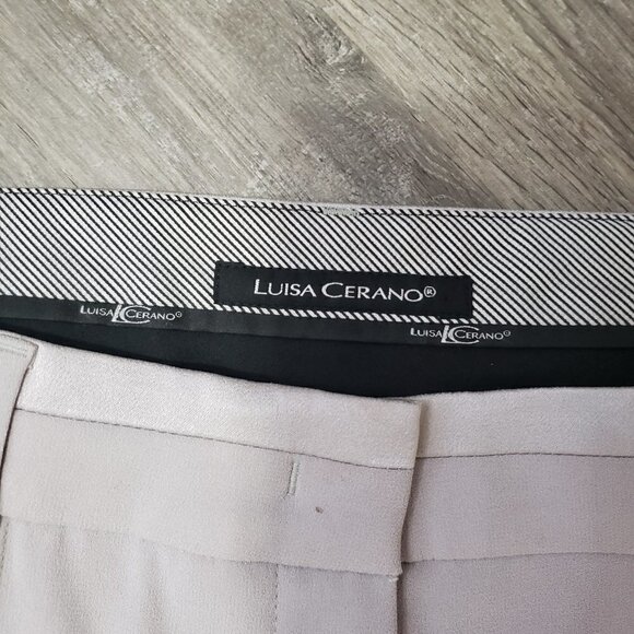Luisa Cerano * Tapered Pants * Lt Grey Sz 12 - Picture 4 of 6